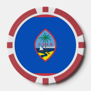 Patriotische Poker-Chips mit Flagge von Guam Pokerchips