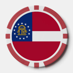 Patriotische Poker-Chips mit georgischer Flagge Pokerchips