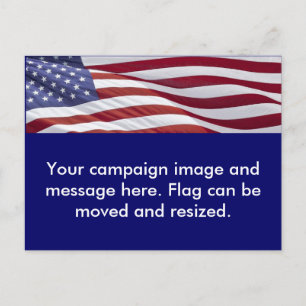 Patriotische politische Kampagne Ankündigungspostkarte