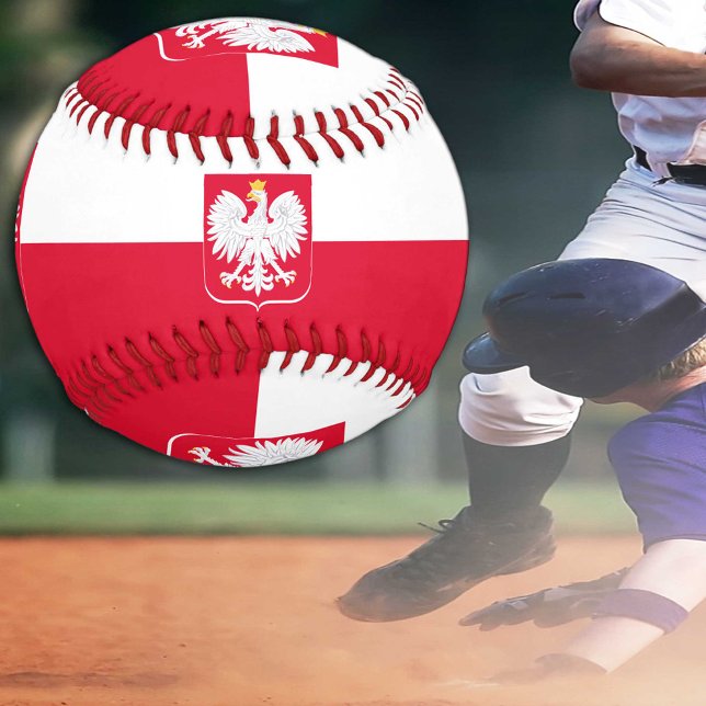 Patriotische Polnische Flaggenbälle Polen Sport Ba Baseball (Von Creator hochgeladen)