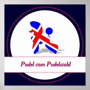 Patriotische Poodles Poster