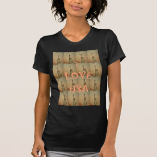 Patriotische Pop-Art: "Ich liebe USA" Grafikdesign T-Shirt