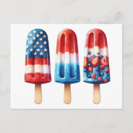 Patriotische Popcicles Postkarte