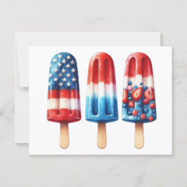 Patriotische Popcicles Postkarte