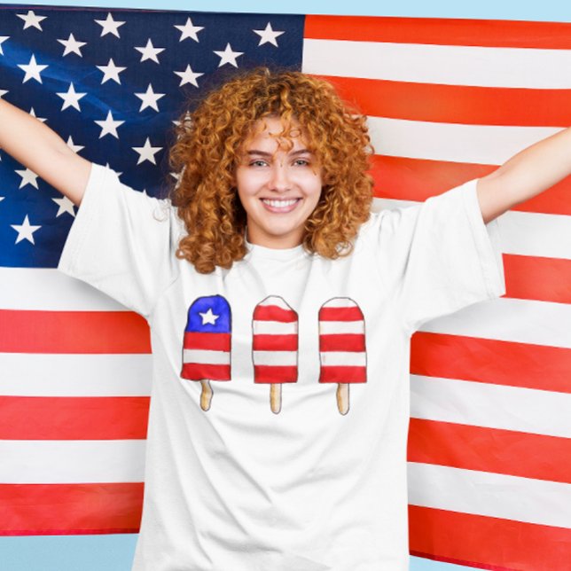 Patriotische Popsicles T-Shirt (Von Creator hochgeladen)