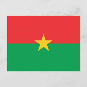 Patriotische Postkarte mit der Flagge von Burkina