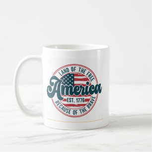 Patriotische Pup & Proud Dog Mama: 4. Juli Hunde M Kaffeetasse