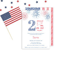 Patriotische Red White & Blue Spaß 25. Geburtstags