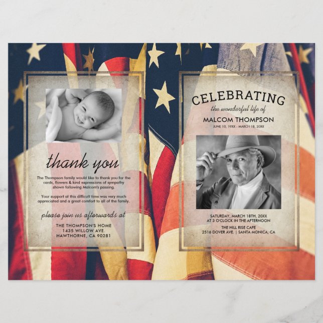 Patriotische Reihenfolge des Service Foto Memorial (Vorderseite)