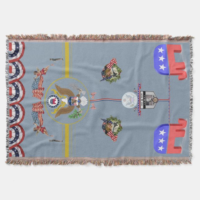 Patriotische Republikaner Throw Blanket Decke (Vorderseite)