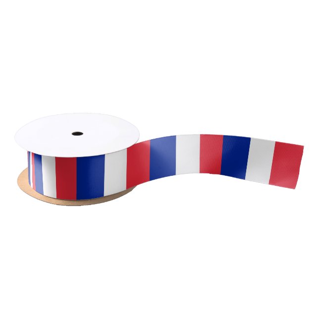 Patriotische Ribbon mit der Flagge Frankreichs Satinband (Spule)