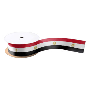 Patriotische Ribbon mit Flagge Ägyptens Satinband