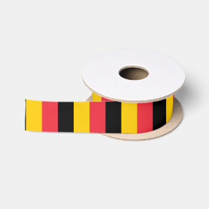 Patriotische Ribbon mit Flagge Belgiens Satinband