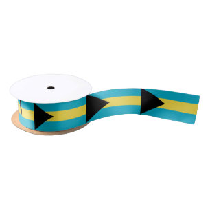 Patriotische Ribbon mit Flagge der Bahamas Satinband
