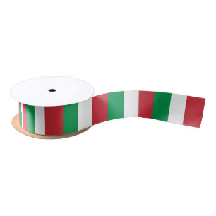 Patriotische Ribbon mit Flagge Italiens Satinband