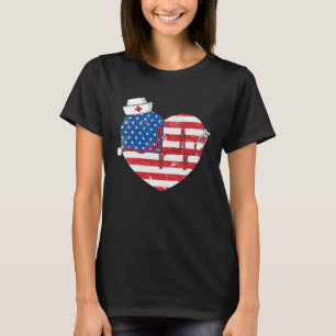Patriotische RN LPN CNA Amerikanische Flagge 4. Ju T-Shirt