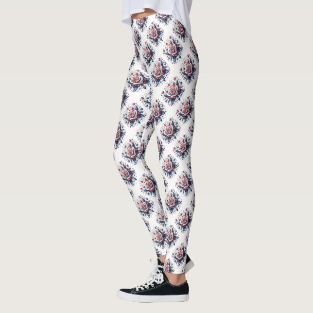 Patriotische Rose Leggings (Links)