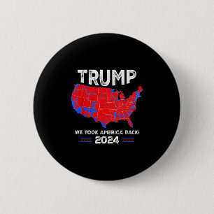 Patriotische Rot-Blau-Karte, Donald Trump, Wir hab Button