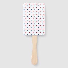 Patriotische Rot-Blau-Polka-Punktmuster - Urlaub Fächer