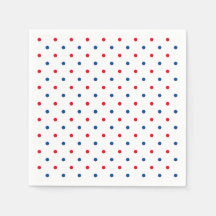 Patriotische Rot-Blau-Polka-Punktmuster - Urlaub