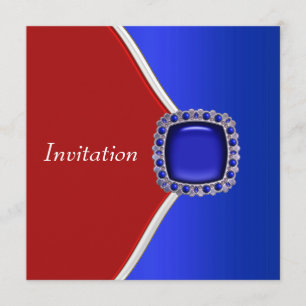 Patriotische Rot-Weiß-Blau-Party Einladung