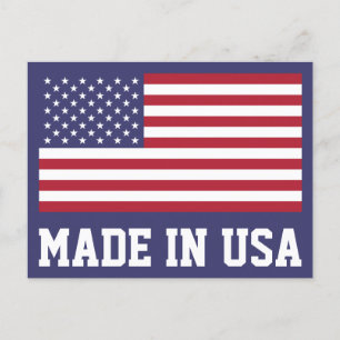 Patriotische Rot-Weiß-Blau-Sterne-und-Streifen-Fla Feiertagspostkarte