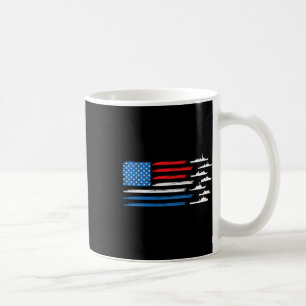 Patriotische Rot-Weiß-Blau-USA-Flagge Militärschif Kaffeetasse