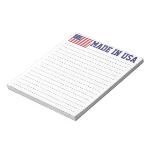 Patriotische rot-weiß-blaue Sterne und Streifen-Fl Notizblock