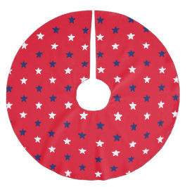 Patriotische Rot-Weiß-Marinesoldaten Polyester Weihnachtsbaumdecke