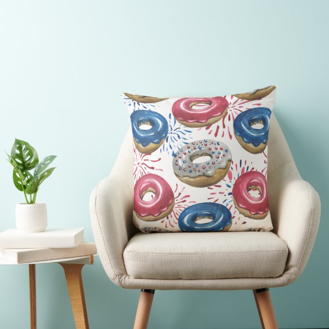 PATRIOTISCHE, ROT WEISSE, BLAUE MATTIERTE SPENUTEN KISSEN (Stuhl )