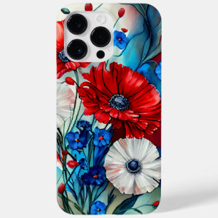PATRIOTISCHE, ROT WEISSE BLUME Case-Mate iPhone 14 PRO MAX HÜLLE