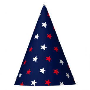 Patriotische rote blaue Sterne Partyhütchen