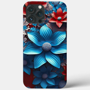 PATRIOTISCHE ROTE WEISSE BLAUE AMERIKANISCHE BLUME Case-Mate iPhone HÜLLE