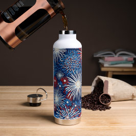 PATRIOTISCHE ROTE WEISSE BLAUE AMERIKANISCHE FIREW TRINKFLASCHE