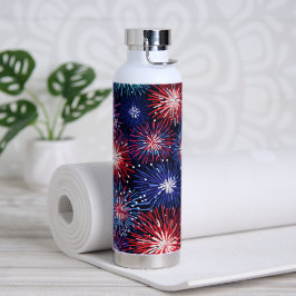 PATRIOTISCHE ROTE WEISSE BLAUE AMERIKANISCHE FIREW TRINKFLASCHE