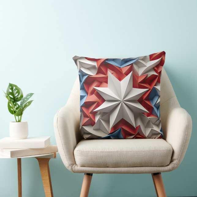 PATRIOTISCHE ROTE WEISSE BLAUE AMERIKANISCHE STERN KISSEN (Stuhl )