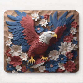 PATRIOTISCHE ROTE WEISSE BLAUE AMERIKANISCHER BALD MOUSEPAD