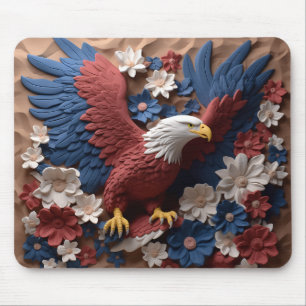 PATRIOTISCHE ROTE WEISSE BLAUE AMERIKANISCHER BALD MOUSEPAD
