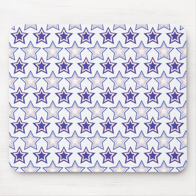 PATRIOTISCHE ROTE WEISSE BLAUE STARTEN MOUSEPAD (Vorne)