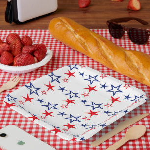 PATRIOTISCHE ROTE WEISSE BLAUE STARTEN PAPPTELLER