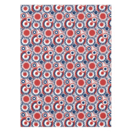 Patriotische rote weiße und blaue Feuerwerkskörper Tischdecke