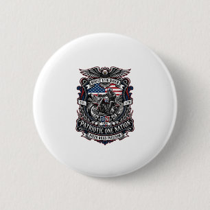 Patriotische Route 1776 Reiter Biker Straße Freihe Button