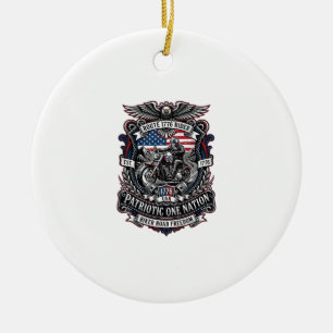 Patriotische Route 1776 Reiter Biker Straße Freihe Keramik Ornament