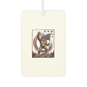 Patriotische Sasquatch-Flagge Vintage Autolufterfrischer