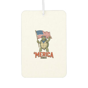 Patriotische Schildkröte 'Merica Vintage Vektor Autolufterfrischer