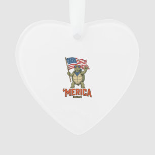 Patriotische Schildkröte 'Merica Vintage Vektor Ornament
