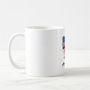 Patriotische Schleife Amerikanisches Mädchen Vinta Kaffeetasse