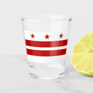 Patriotische Schnapsglas mit Flagge von Washington