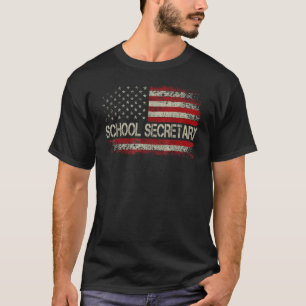 Patriotische Schulsekretärin Vintage amerikanische T-Shirt
