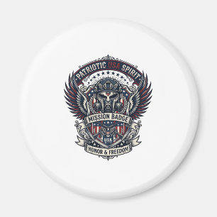 Patriotische Schutzmaske Freiheit Militär Inspirie Magnet